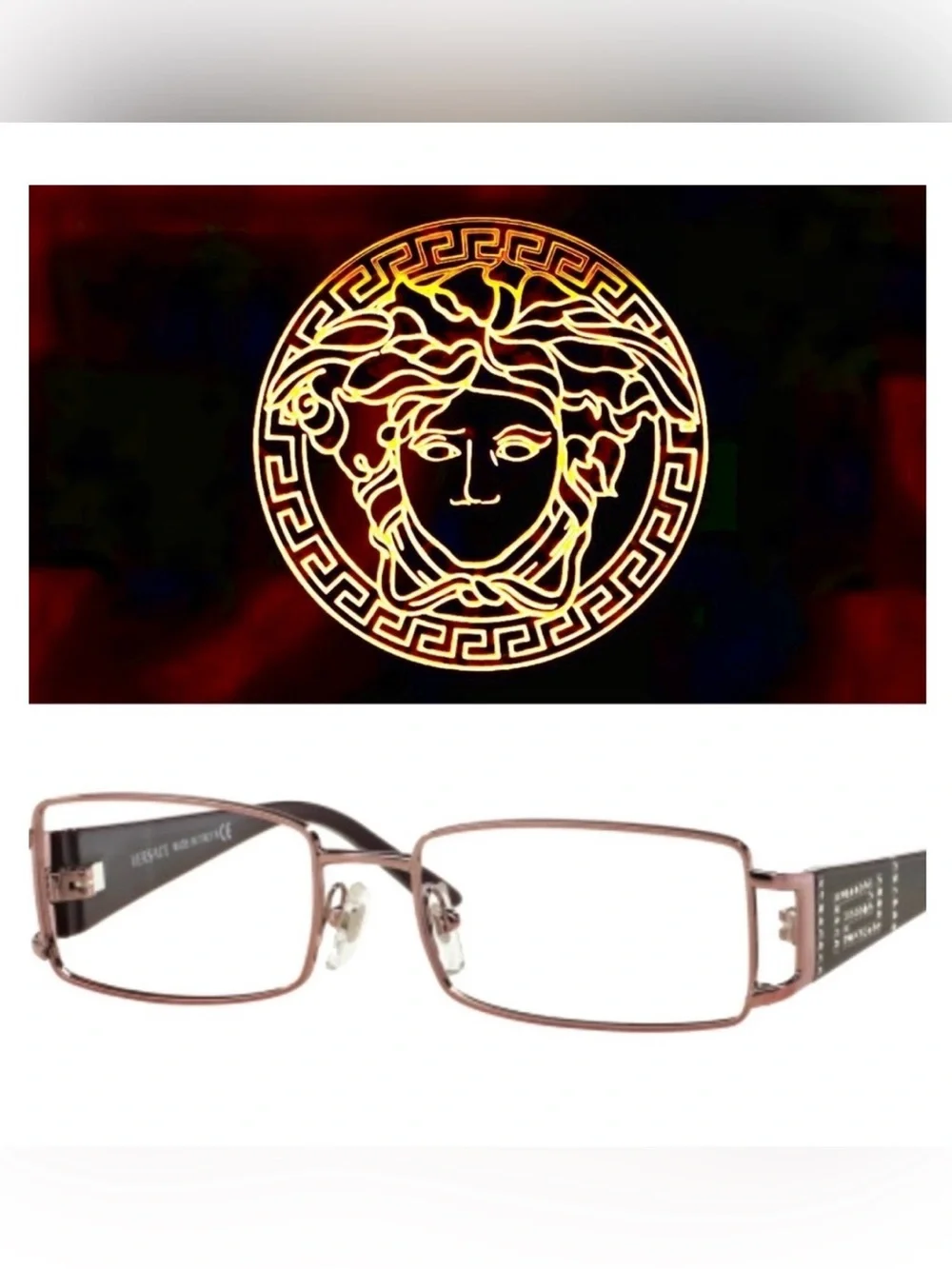 AUTHENTIC VERSACE FRAME original burgundy gold
